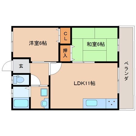 近鉄郡山駅 バス10分  新町下車：停歩3分 2階の物件間取画像